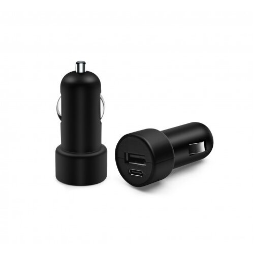 Pama avtopolnilec PDQCS3A adapter USB-A in Type C 3A QC 18W - črn Cene