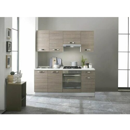 Marinelli Cucine Kuhinjski komplet Rita (195 cm, s plinsko ploščo, sivi hrast) Cene