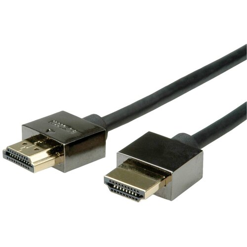 Roline hdmi priključni kabel hdmi-a vtič 1.00 m črna 11.04.5591 zaščiten hdmi kabel, (20421268) Cene