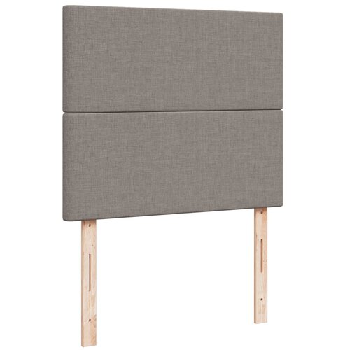  Krevet s oprugama i madracem smeđesivi 120 x 200 cm od tkanine Slike