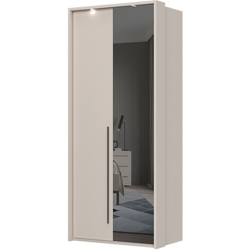 Jela Jagodina plakar sa ogledalom P2B-1OG/OP - kolekcija opera - kašmir mat lak/kašmir mat lak - 97x226x60cm Cene