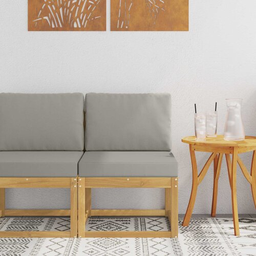  Set vanjskih sofa Bijela i svjetlosiva 59 x 63 x 73 cm Cene