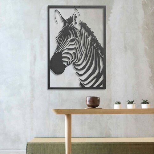Wallity zidna dekoracija zebra, 50 x 70 cm, crna Cene