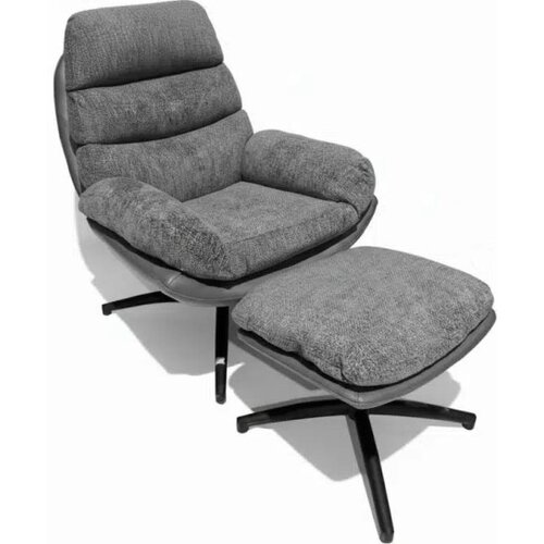 Arti Fotelja+tabure Elegance Siva/Crne noge ( 775-164 ) Slike