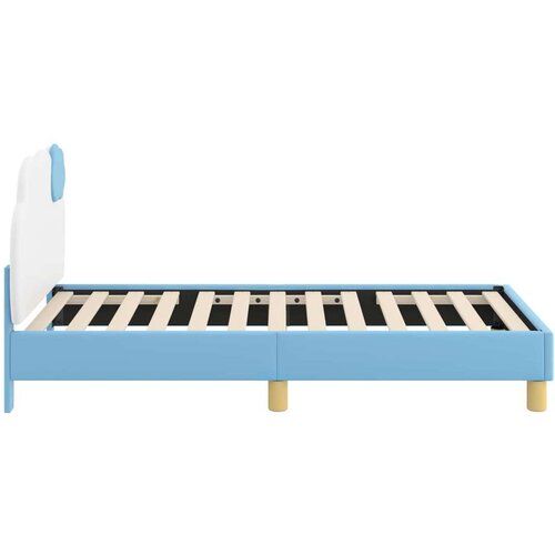  Krevet za djecu s uzglavljem s uzglavljem Plava 80 x 160 cm PU Slike