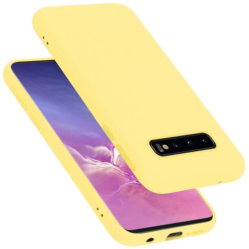 Cadorabo ohi&amp;scaron;je, združljiv s Samsungom v tekoči rumeni - za&amp;scaron;čitni pokrov, narejen iz fleksibilnega silikona TPU, (20592743) Slike