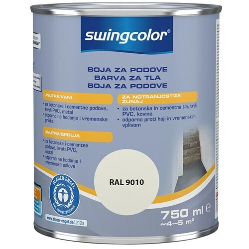 SWINGCOLOR Boja za pod 2u1 (750 ml, Bijele boje) Cijene