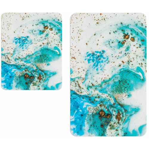 Oyo Concept Bijelo-plave kupaonske prostirke u setu od 2 kom -