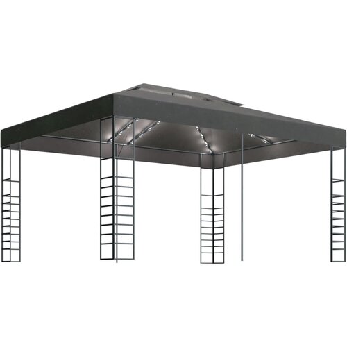 vidaXL Paviljon z LED lučkami 3x4 m antraciten Cene