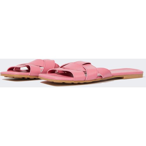 Defacto Women Flat Sole Single Band Faux Leather Slippers Slike