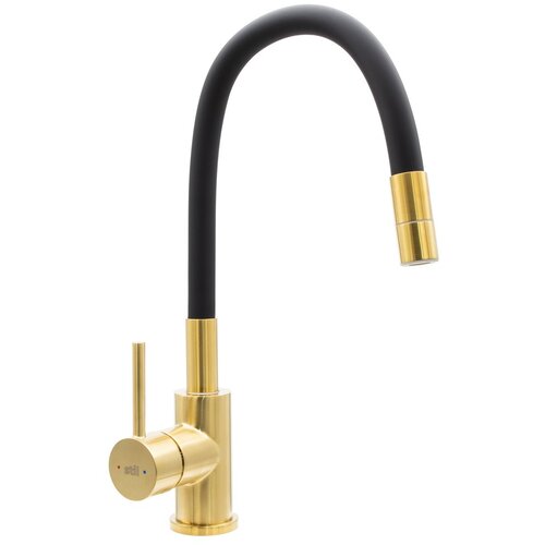 STIL slavina za sudoper reya flex gold, crno/zlatna Slike