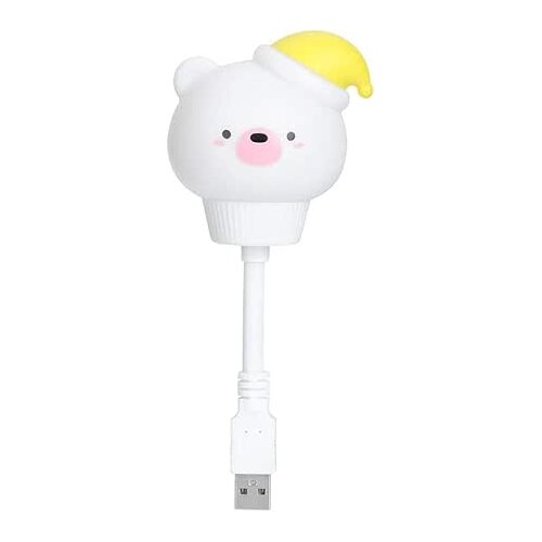  Noćna lampa za dečiju sobu Meda, USB, Bela Slike