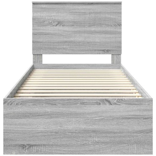  Okvir za krevet s uzglavljem Siva Sonoma 90 x 190 cm Slike