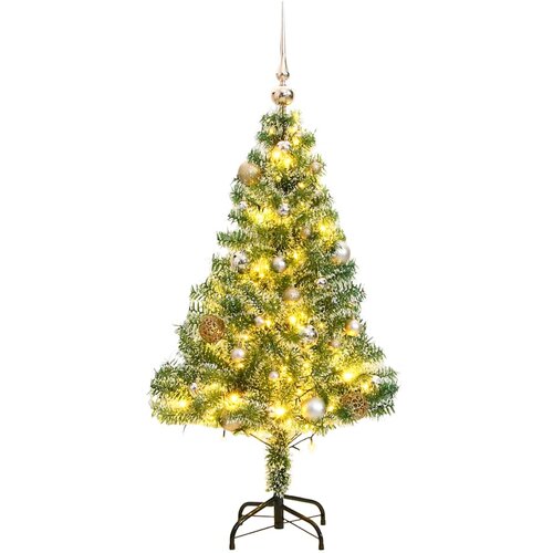  Umjetno božićno drvce 150 LED s kuglicama i snijegom 120 cm Cijene