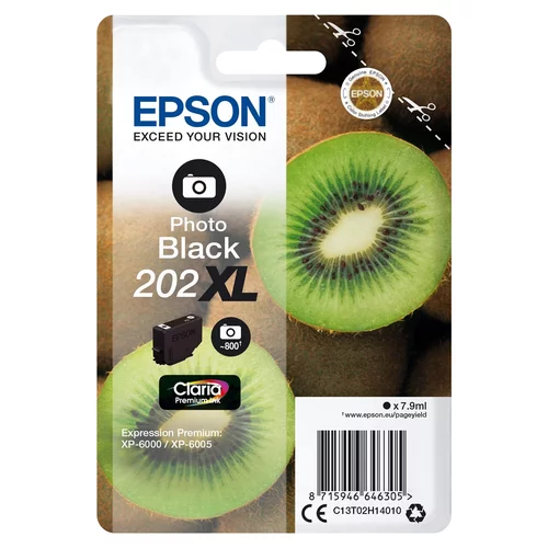 Epson kartuša 202XL (C13T02H14010) (foto črna), original