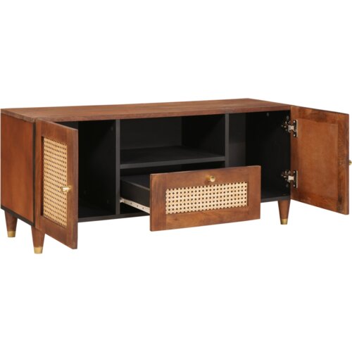 vidaXL Kabineti i police za skladištenje medija s ladicama s pohranom s vratima Smeđa Cijene