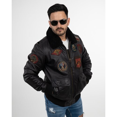 La Force Fashion mu&scaron;ka  top gun kožna jakna 1001 - crna Cene