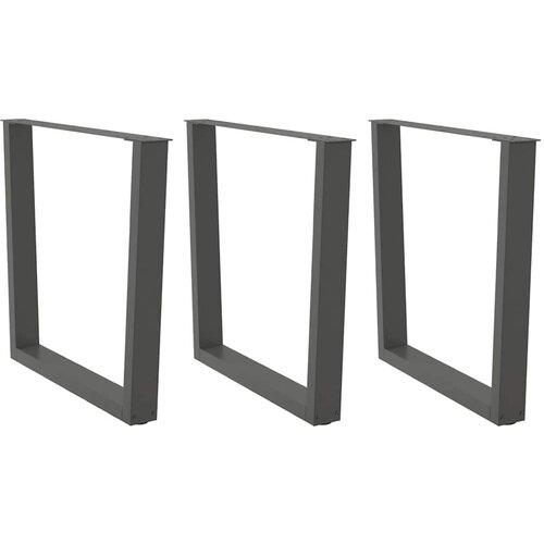vidaXL Noge jedilne mize V-oblika 3 kosi Antracit 80x(72-73,3)cm Jeklo Cene