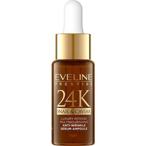 Eveline Cosmetics 24K Snail &amp;amp; Caviar serum proti gubam s polžjim ekstraktom 18 ml Slike