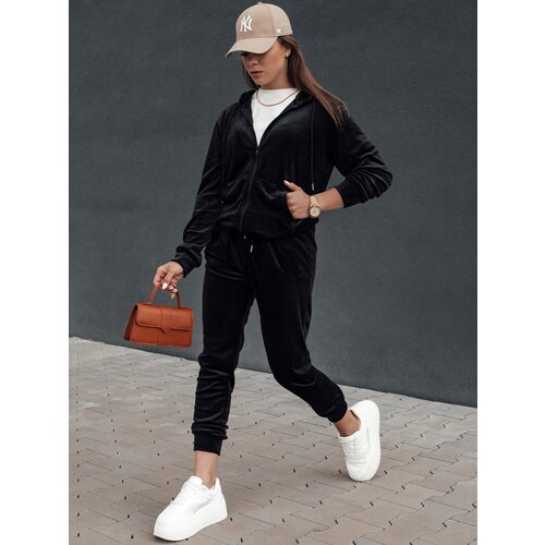 DStreet Komplet damski welurowy VELCOMFY czarny Slike
