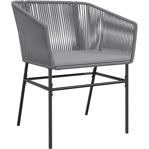  7-dijelni vrtni blagovaonski set s jastucima poliratan i staklo Siva 200 x 100 x 74 cm Slike