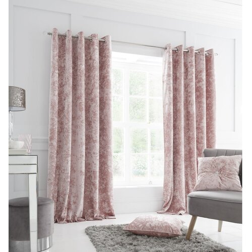 Catherine Lansfield Ružičaste zavjese u setu 2 kom 168x137 cm Crushed Velvet &amp;ndash; Slike