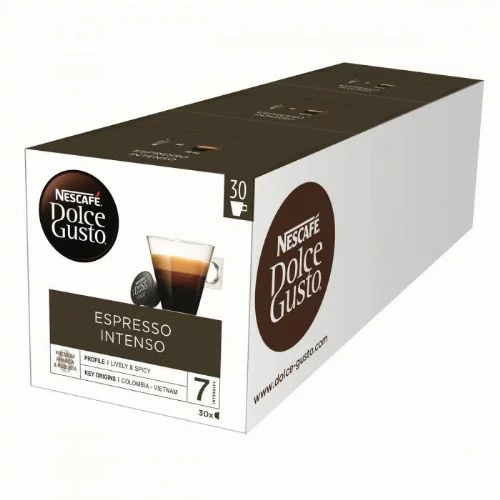 Nestle kavne kapsule nescafe dolce gusto espresso intenso - 90 kos (3x30 kapsul)
