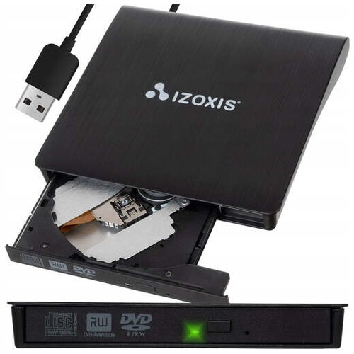 Izoksis prenosni zunanji pogon CD+DVD zapisovalnik USB 3.0 00024351 Slike