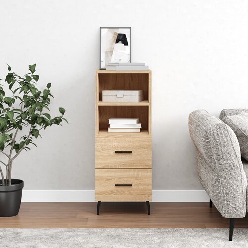 vidaXL Komoda sonoma hrast 34,5x34x90 cm inženirski les Cene