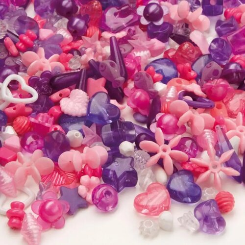 Playbox Set plastičnih perli za kuhanje od 1000 komada u ružičastoj i ljubičastoj boji. Cene