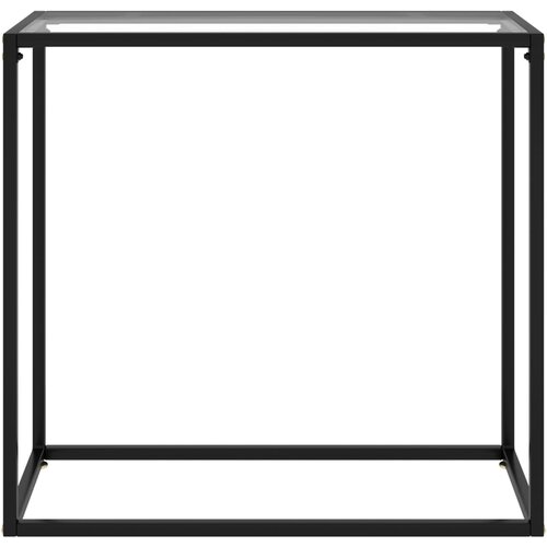 Maison Chic konzolna miza - miza ob steni prozorna 80x35x75 cm kaljeno steklo, (21786628) Cene