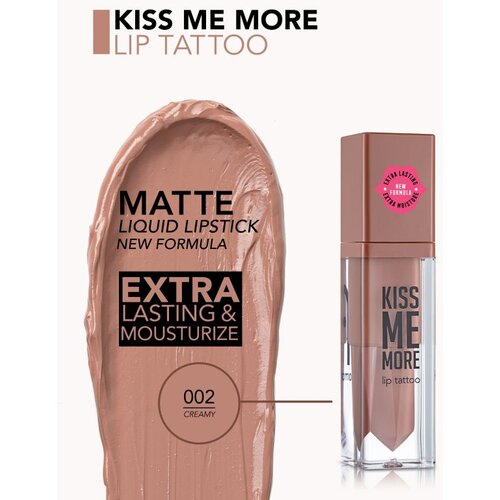 Flormar Kiss Me More Lip Tattoo dolgoobstojna tekoča &amp;scaron;minka odtenek 002 Creamy 3,8 ml Slike