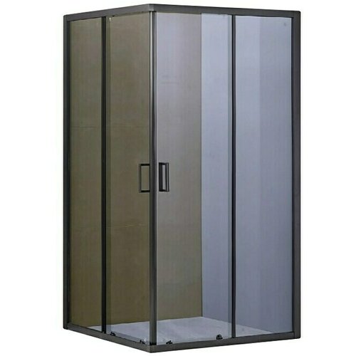 AQUAART Kvadratna tuš kabina Black (80 x 80 x 195 cm, črni profili, steklo: 6 mm, tonirano) Cene