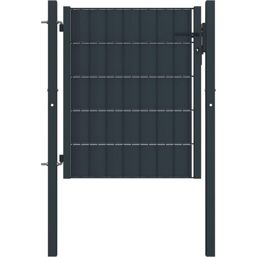vidaXL Vrata za ograjo PVC in jeklo 100x81 cm antracitna Cene