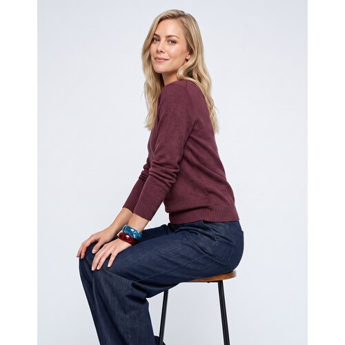 Vila VIRIL V-NECK L/S Bordo Slike