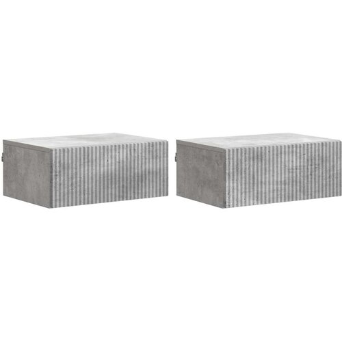  Stenski nočni omarici 2 pcs Betonsko siva 49 x 34,5 x 20 cm, (5000209625) Cene