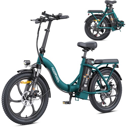 Hillmiles E Bike, zložljivo e-kolo z baterijo 36V 13Ah do 80-100 km, 20 * 3,0 palca, 7 hitrosti SHIMANO, 250W motor in 25 km/h MilePort, (21980246) Cene