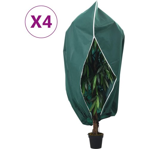 vidaXL Koprena za rastline iz flisa z zadrgo 4 kosi 70 g/m² 3,14x2,5 m Cene