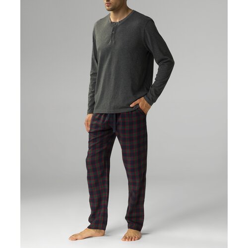 Atlantic Men&amp;#039;s pajamas - dark gray/multicolor Slike