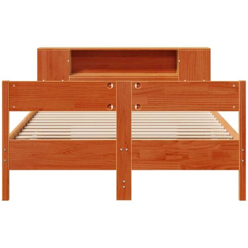  Krevet s regalom za knjige bez madraca 135 x 190 cm od borovine Slike