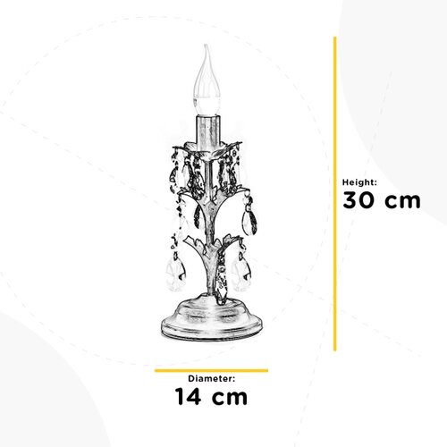  ONLI - Stona lampa TERESA 1xE14/6W/230V bronzana Slike
