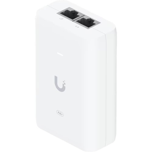 Ubiquiti U-POE+ adapter 30W, powers UniFi PoE+ devices, reduce dependency on PoE switch power, Contains RJ45 data input, AC cable with earth ground, and PoE+ output Cijene