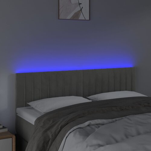  LED uzglavlje svjetlosivo 144x5x78/88 cm bar&amp;scaron;unasto Slike