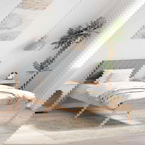  Kovinska posteljna konstrukcija Rjava in svetlo siva, (5000084376) Cene