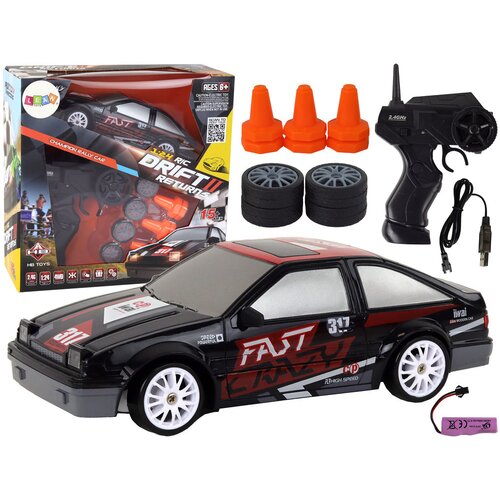  Auto na daljinsko upravljanje s kotačima za zmjenu 1:24 Replaceable - crni Cene