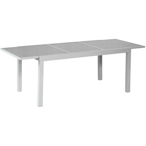 Gardenson Raztegljiva Vrtna Miza Ambia, Steklo, Aluminij, 120-180x90 Slike