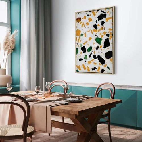  Slika - Terrazzo (1 Part) Vertical 60x90 U prirodnom drvenom okviru Slike