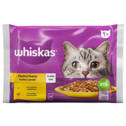 Whiskas Kesice za mačke piletina i ćuretina 4x 85 gr Cene