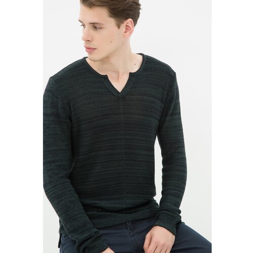 Koton Men's Green Patterned Sweater Slike