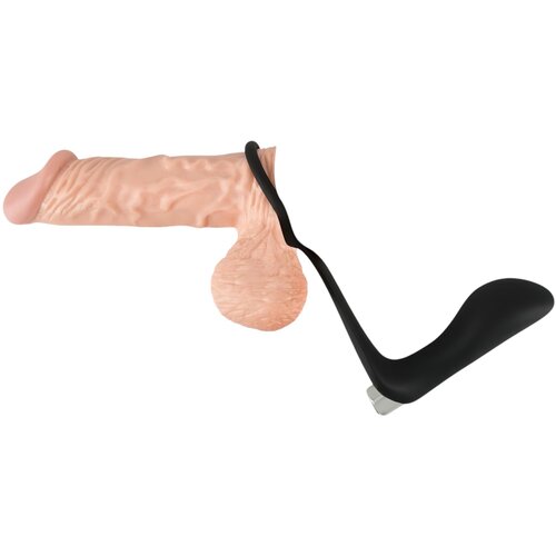 Black Velvets Vibrating Ring &amp;amp; Plug 595853 Black Slike